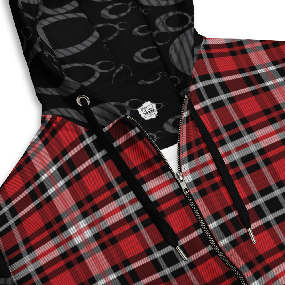 Tartan Grunge Unisex zip hoodie 5