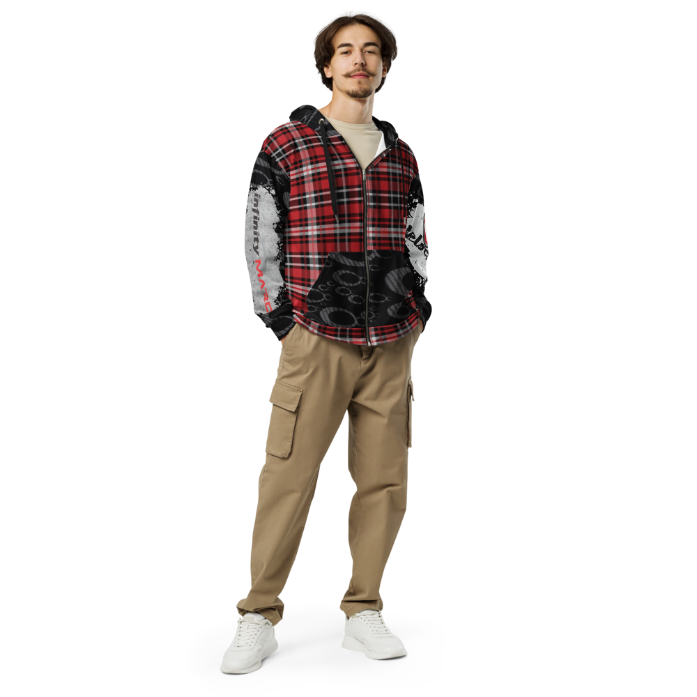 Tartan Grunge Unisex zip hoodie 7